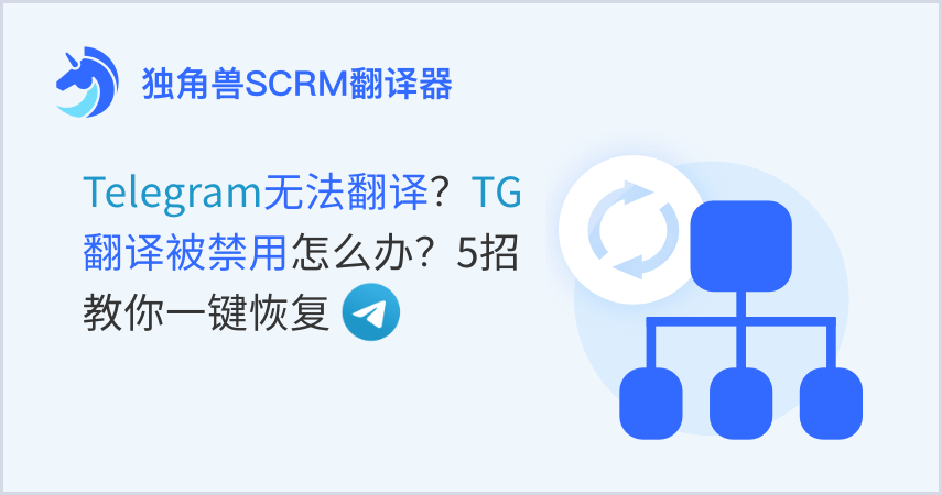 Telegram无法翻译？TG翻译被禁用怎么办？5招教你一键恢复